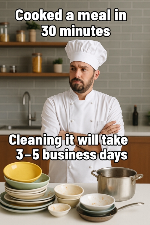 Cooking Memes: Kitchen Clean-Up Philosophy