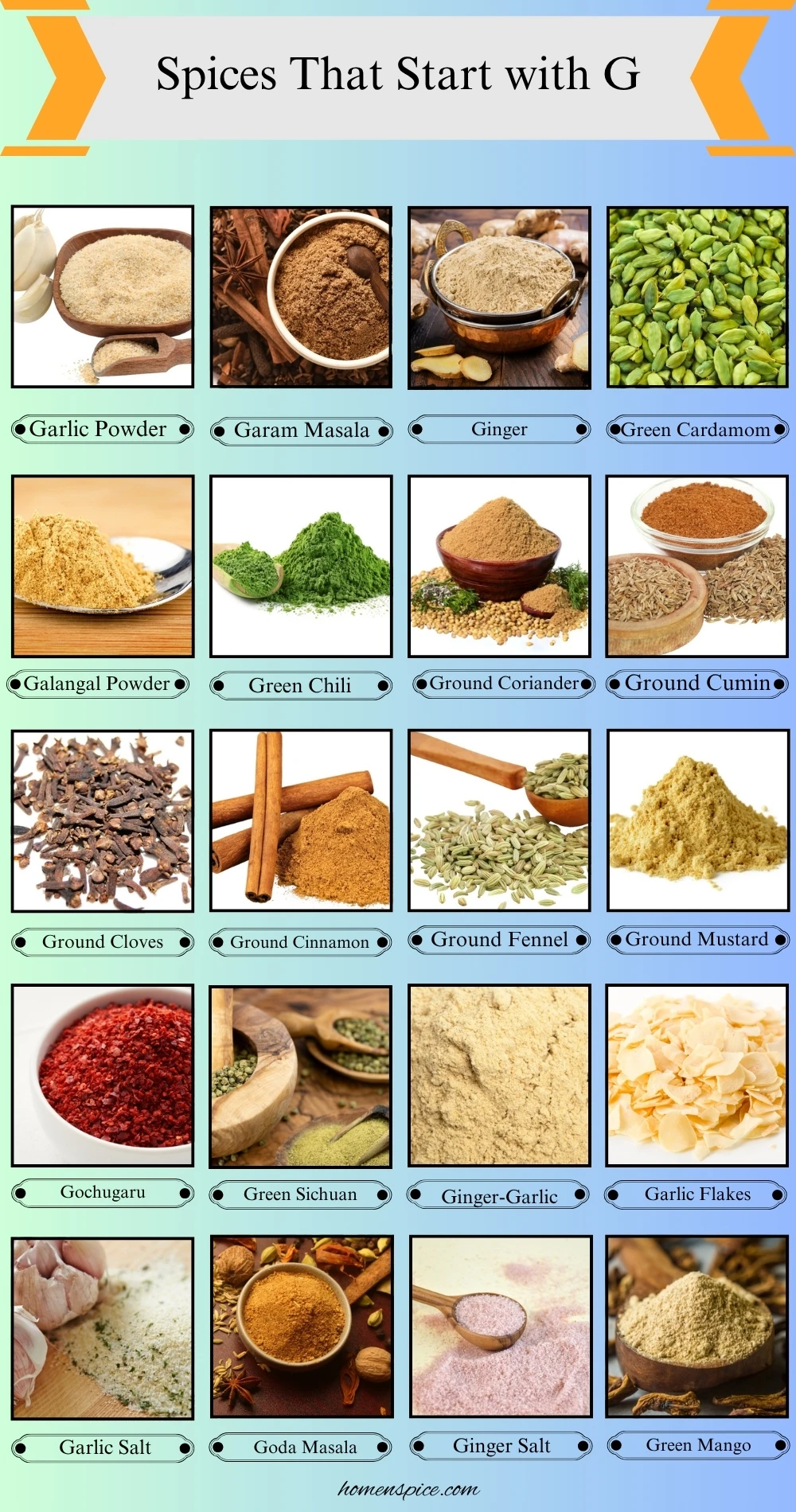 Spices That Start With G