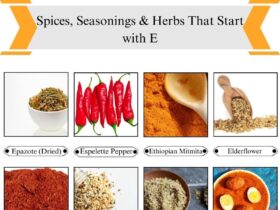Spices, Seasonings & Herbs that Start with E