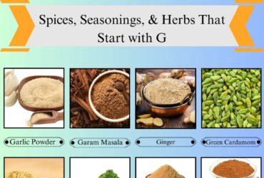 Spices, Seasonings, & Herbs that Start with G