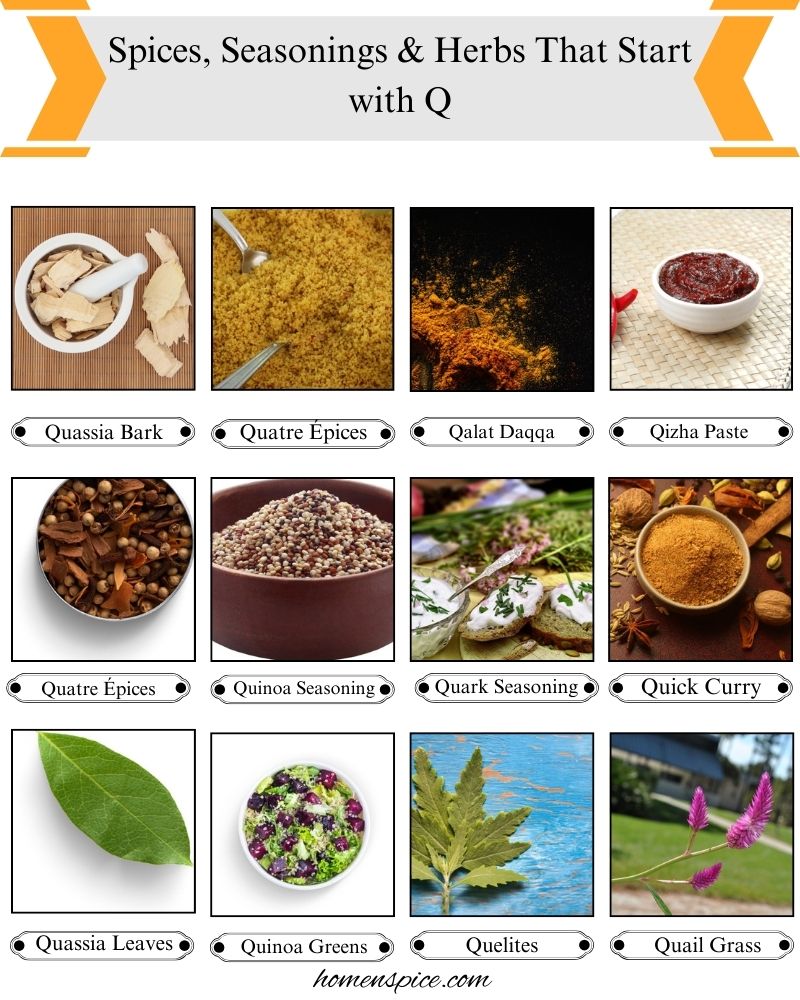 Spices, Seasonings & Herbs that Start with Q