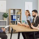 interview board member asks the candidate some questions